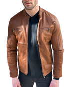 Jaqueta de Couro Masculina Premium  + brinde